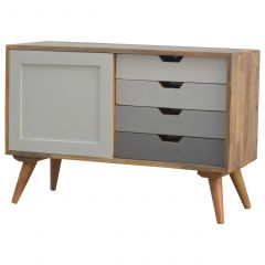 Nordic Sliding Cabinet with 4 Drawers