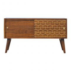 Gold Art Pattern Chestnut Cabinet