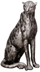 Silver Cheetah Figurine