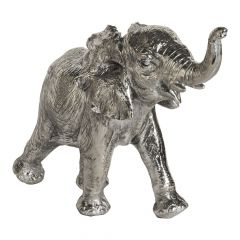 Large Silver Elephant Figurine